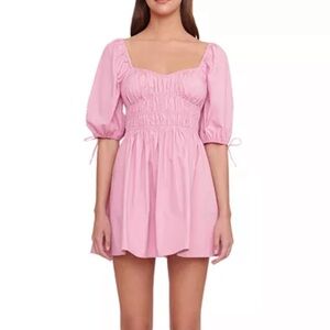 STAUD - Faye Peasant Minidress - Medium - Quartz